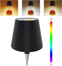 Wireless Bottle Lamp,Metal Wine Bottle Light with 3 Color Light Dimming, Waterproof Bottle Touch Lamp Head for Room, Bar, Restaurants, Party, Decor & Gifts (Black)